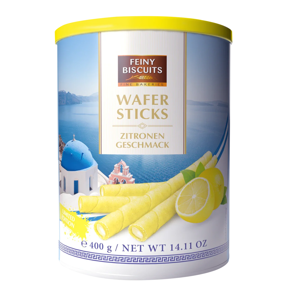 Feiny Biscuits Waffelröllchen mit Zitronengeschmackscreme 400 g