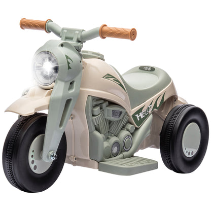 AIYAPLAY Kinder Elektro-Motorrad 6V Cremeweiss – Musik & Blasen - Fasnacht24.ch – Ansicht 10