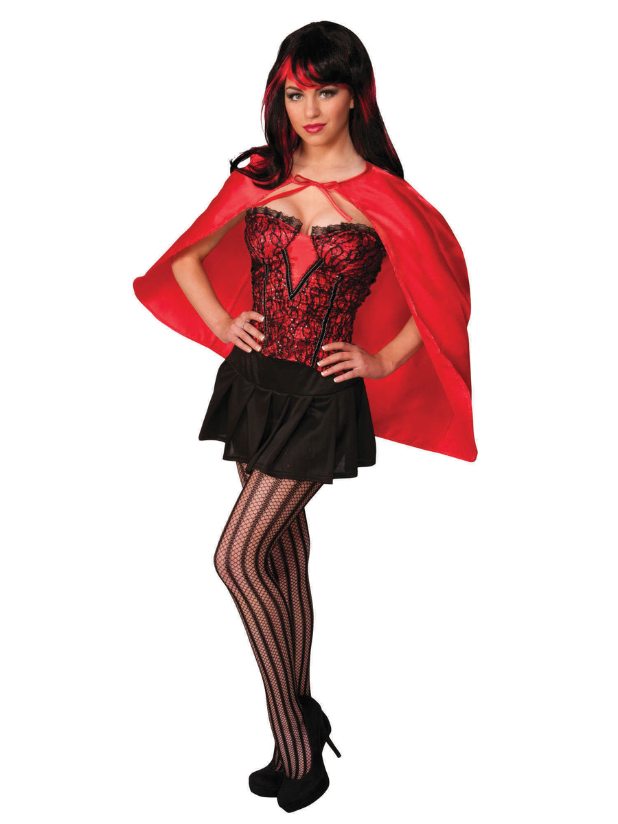 Rubies Fantasy Cape Red roter Fantasy-Umhang für Erwachsene – Produktansicht