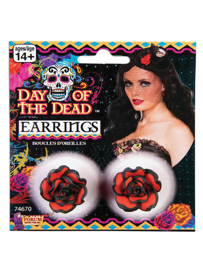 Rubies Rubies Rose Day Of The Dead Earrings Jewellery