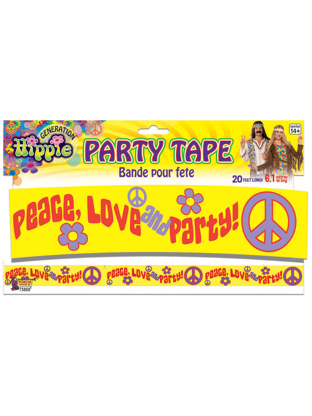 Rubies Hippie Decor - Party Tape 20Ft Party Accessories