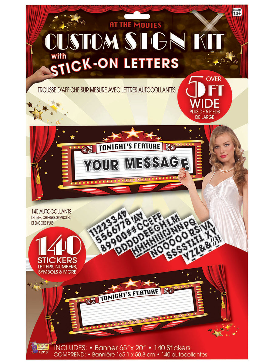 Rubies Rubies At The Movies Custom Sign Kit Party Accessories