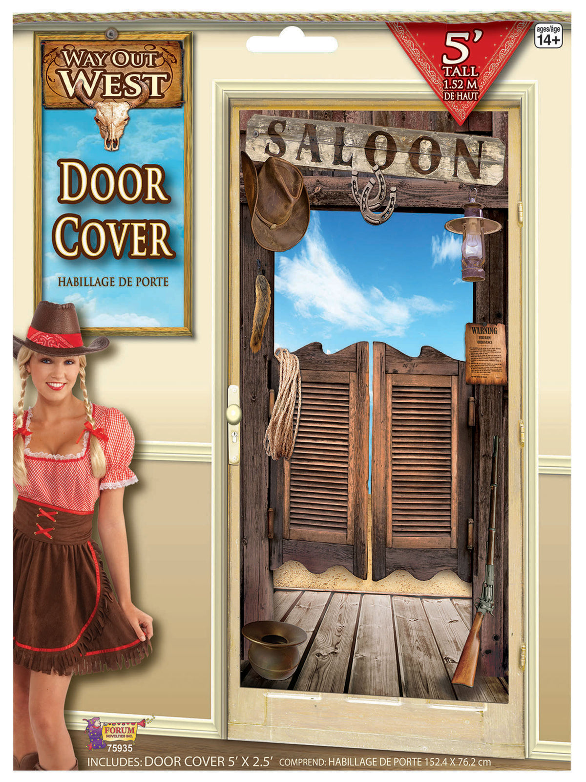 Rubies Way Out West Door Cover als Western-Türdekoration