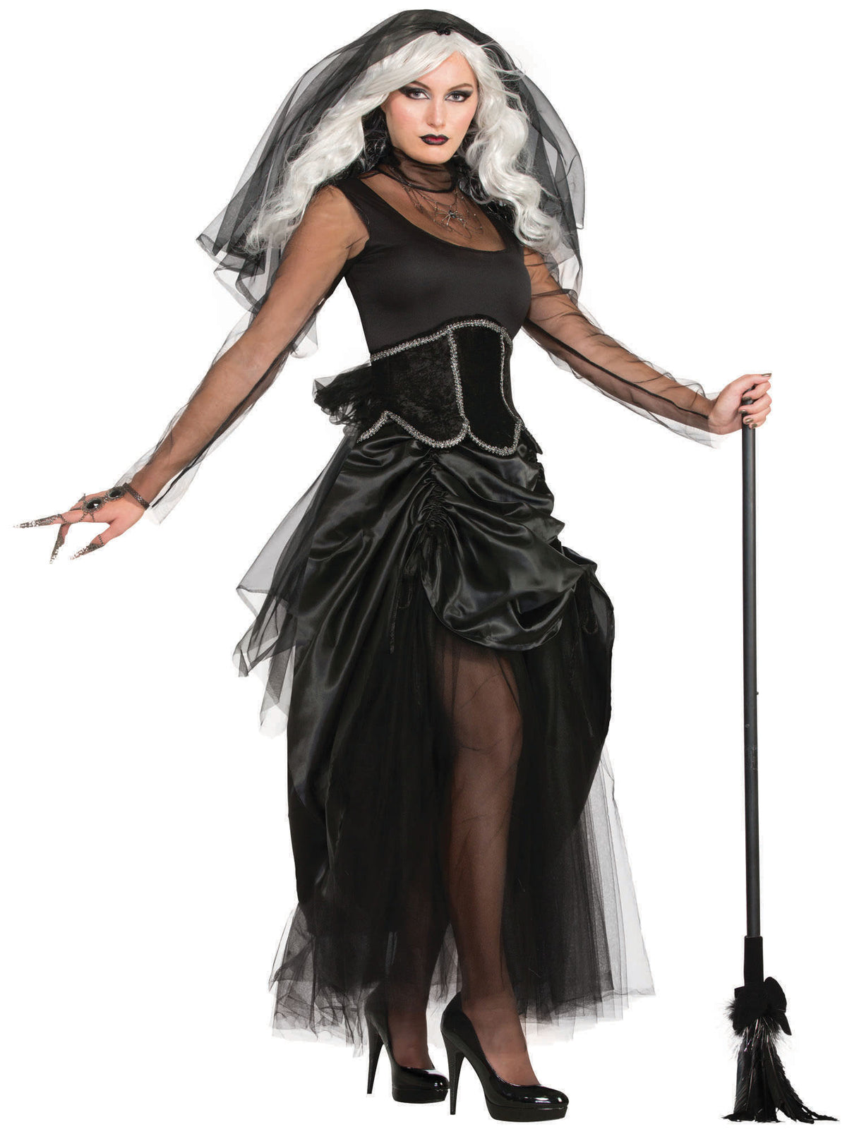 Rubies Shadow Ghost Kostüm für Damen mit Kleid und Headpiece