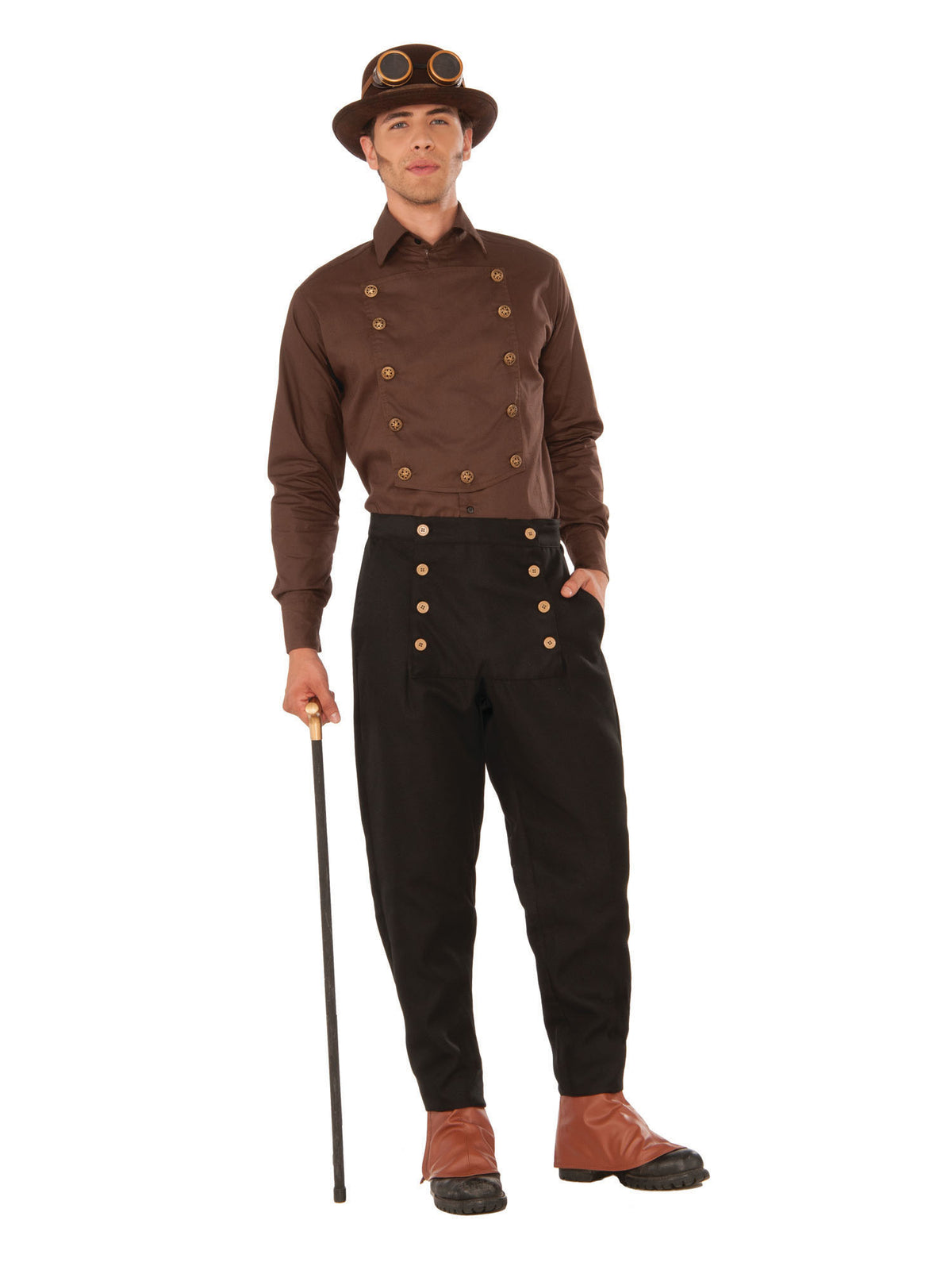 Rubies Steampunk Shirt Brown Kostüm für Erwachsene für Herren