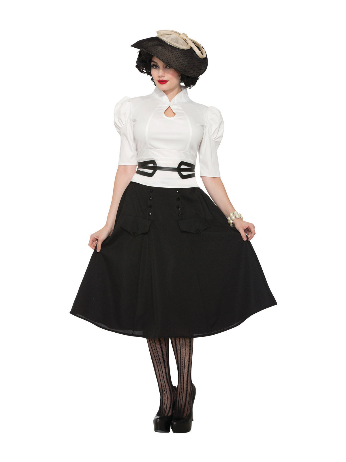 Rubies 1940s White Blouse Kostüm für Erwachsene für Damen