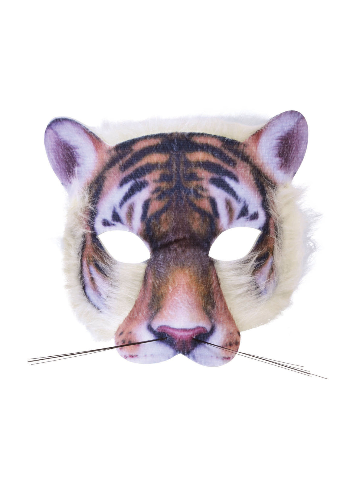 Rubies Tiger Face Mask Realistic Fur Plastic and Card Masks