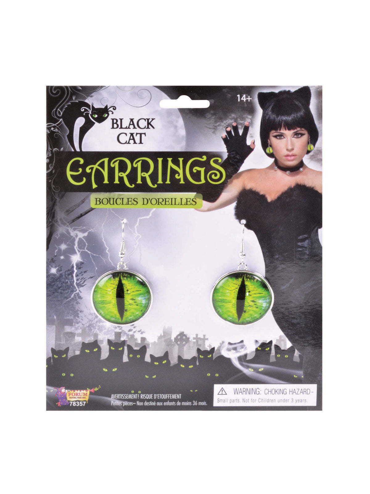 Rubies Black Cats Eyes Earrings*** Jewellery