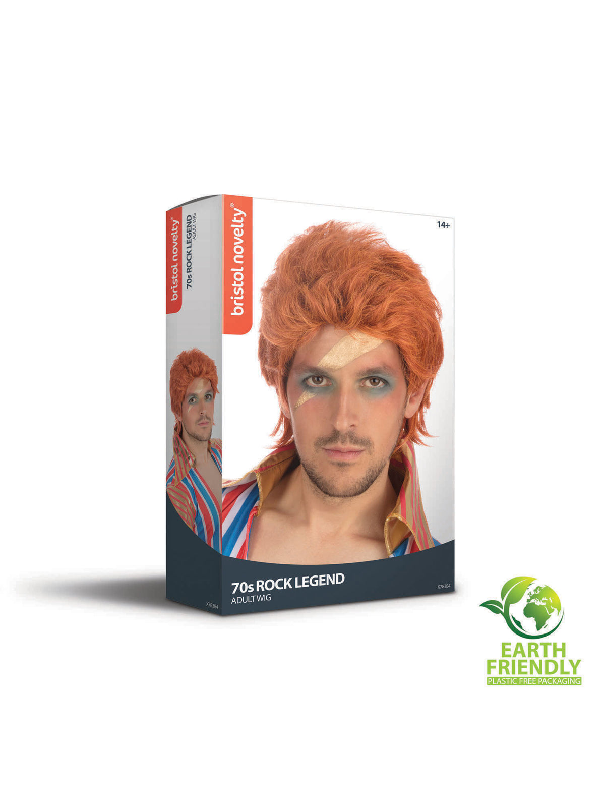 Rubies 70S Rock Legend Wig (Orange) (Boxed) Perücke