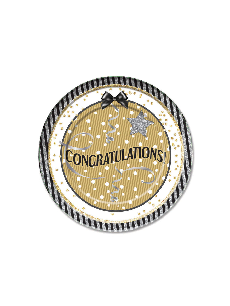 Rubies Congratulations Plates 17cm Party Goods