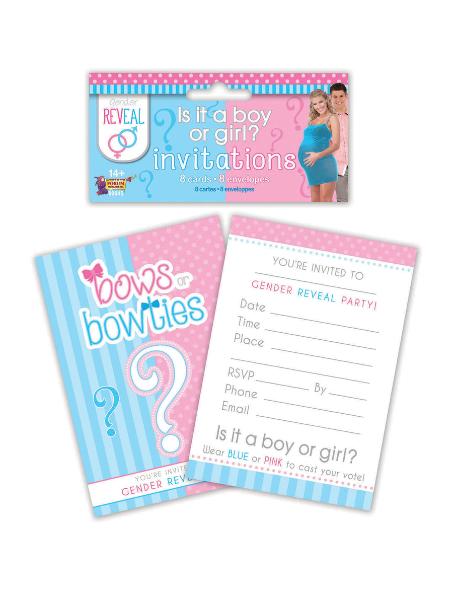 Rubies Gender Reveal Invitation Party Goods