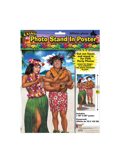 Rubies Hawaiian Stand-In-Poster für Fotoboxen, 76 × 152 cm – Produktansicht