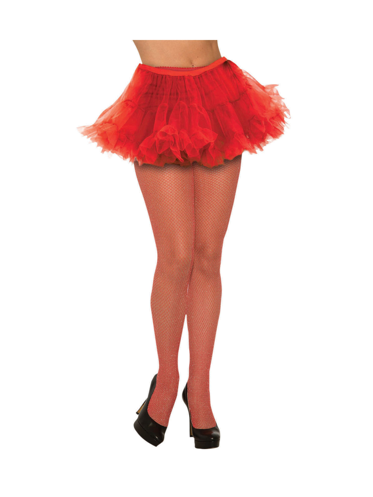 Rubies Fishnet Stockings Glitter Red Pride