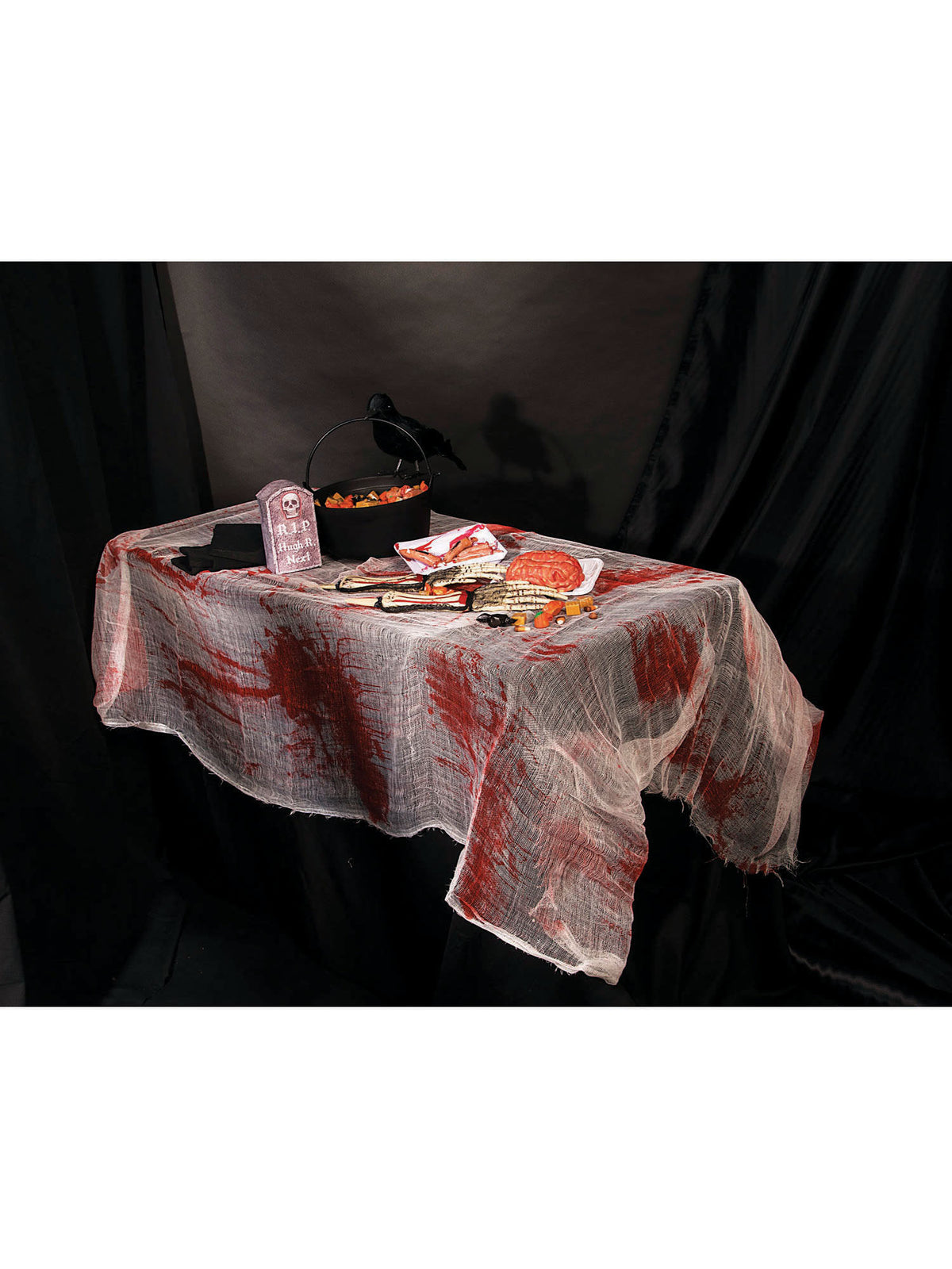 Rubies Bloody Gauze Tischdecke 137 x 274 cm für Halloween