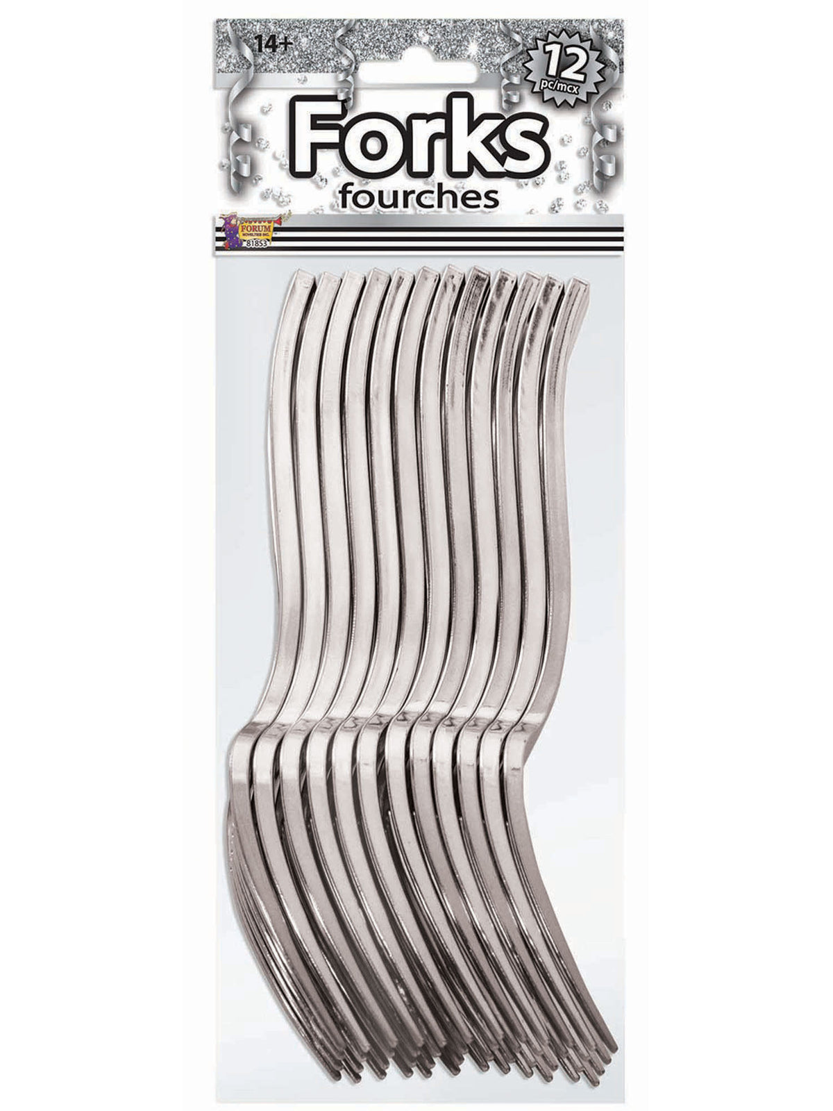 Rubies Silver Plated Forks ( 12 Pack) Party Accessories
