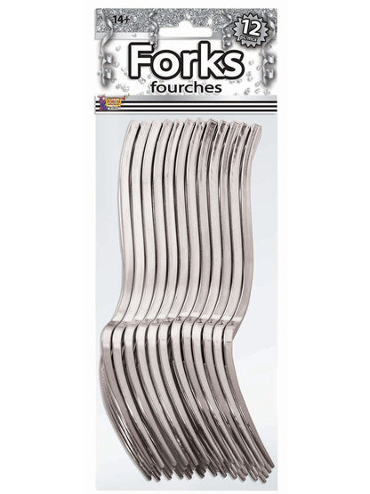 Rubies Silver Plated Forks ( 12 Pack) Party Accessories