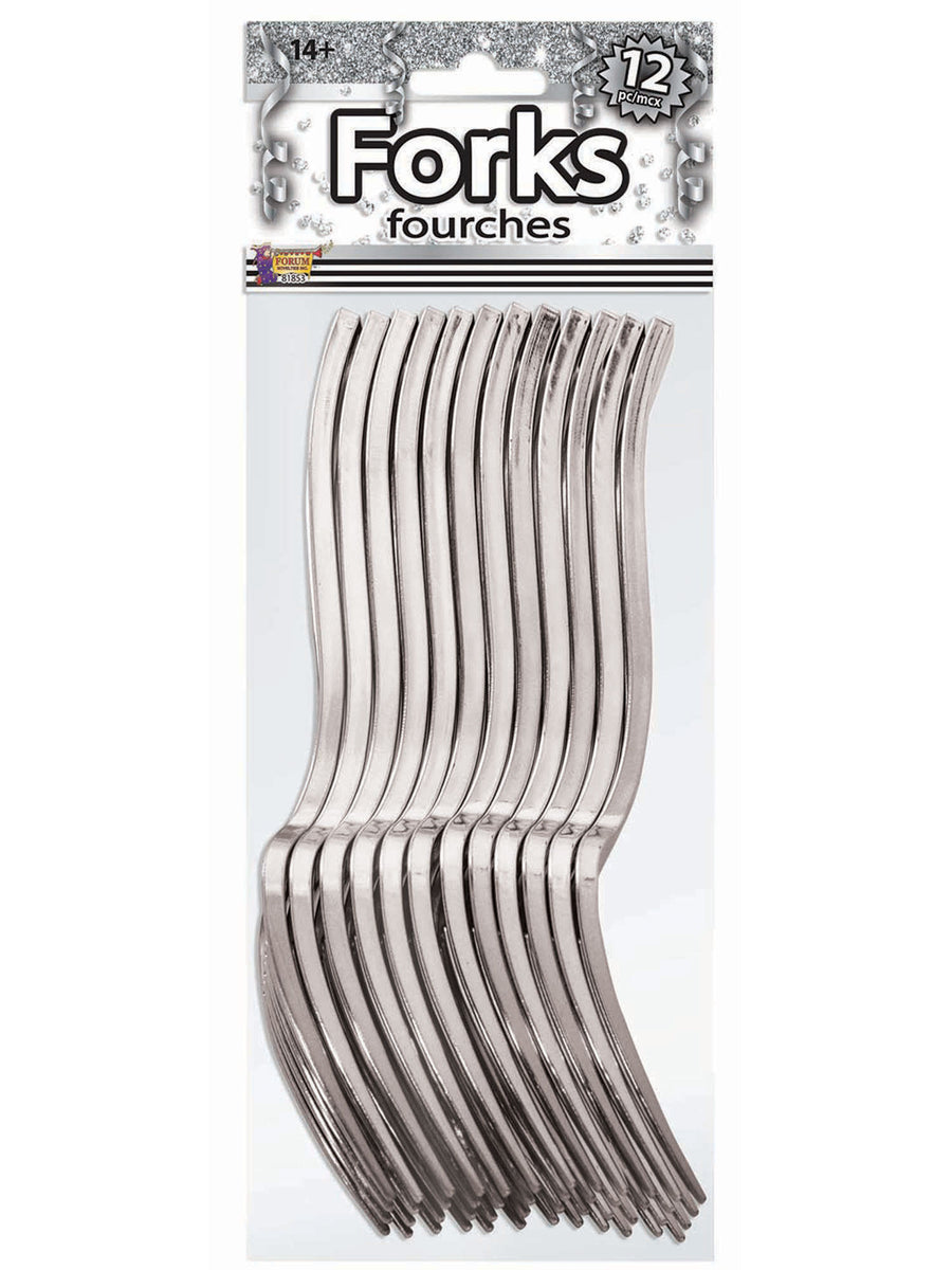 Rubies Silver Plated Forks ( 12 Pack) Party Accessories