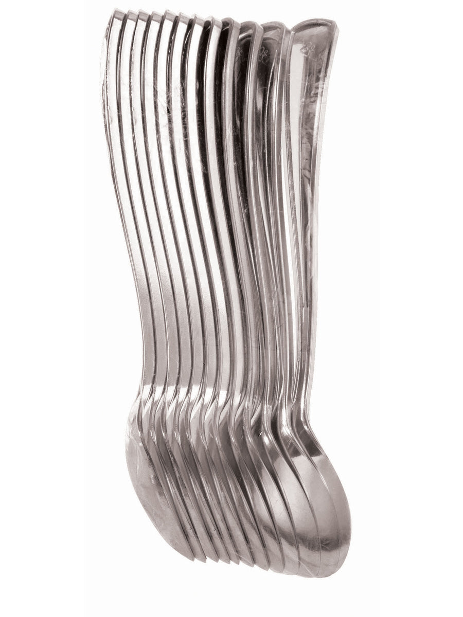 Rubies Silver Plated Spoons ( 12 pack) Party Goods