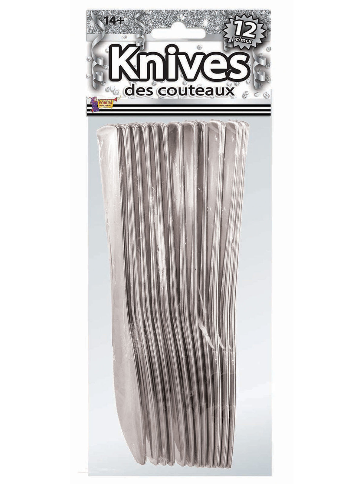 Rubies Silver Plated Knives (12 pack) Tablewear