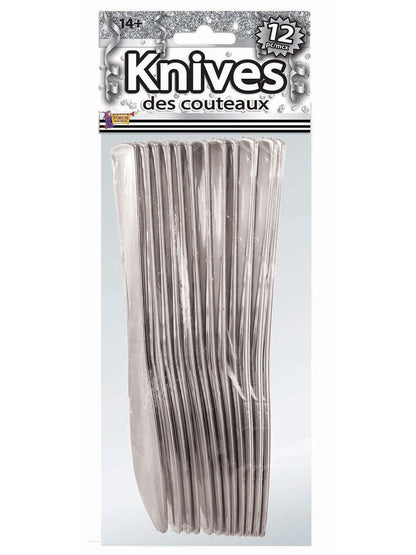 Rubies Silver Plated Knives (12 pack) Tablewear