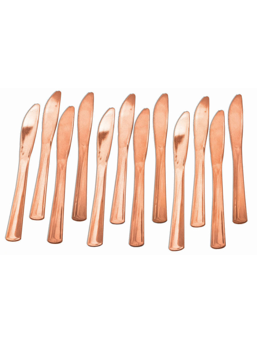 Rubies Rose Gold Knives ( 12 pack) Tablewear