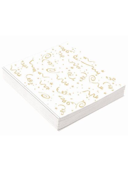 Rubies Gold Confetti Servietten 16er-Pack – Detailansicht