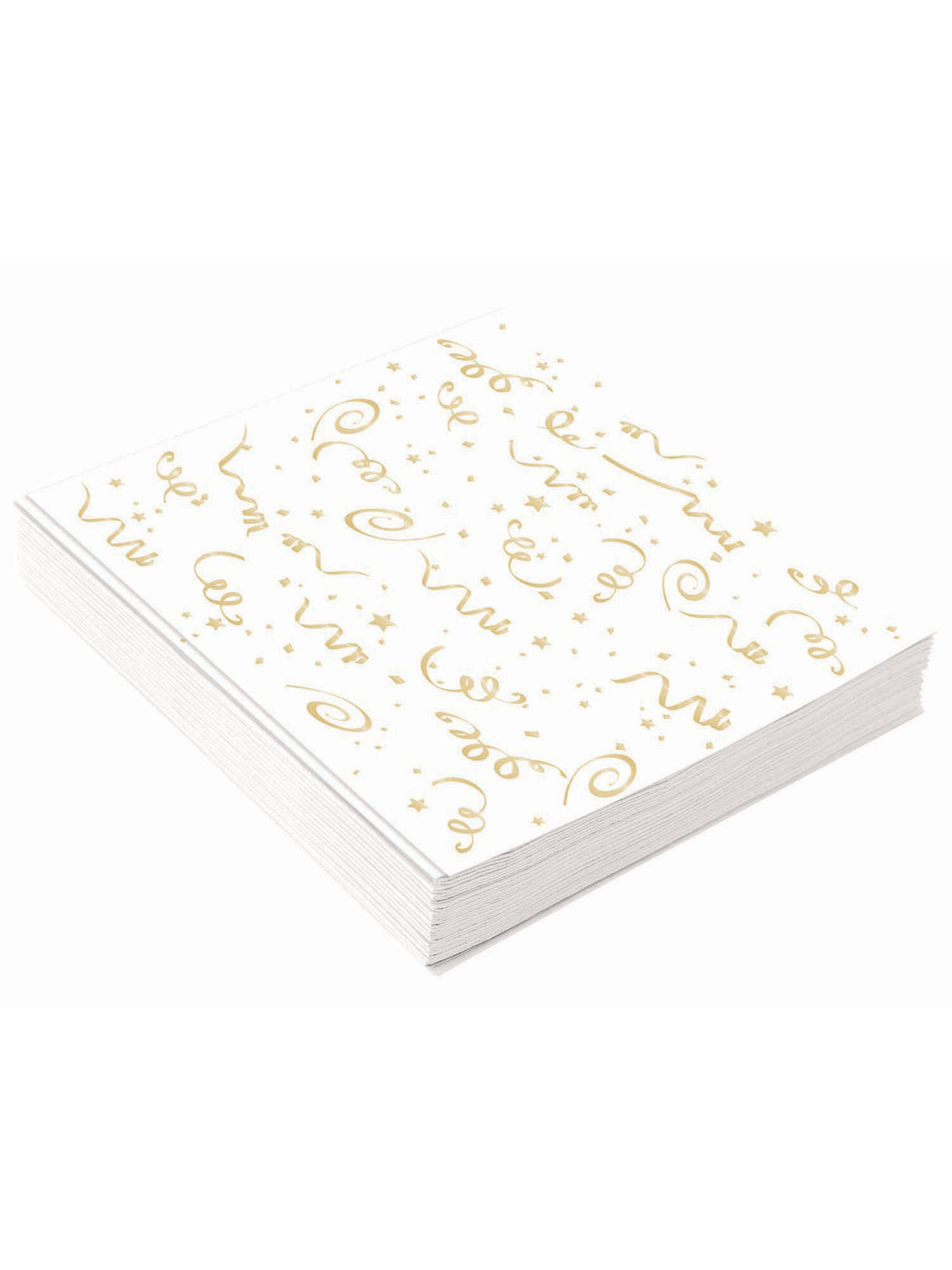 Rubies Gold Confetti Servietten 16er-Pack – Seitenansicht