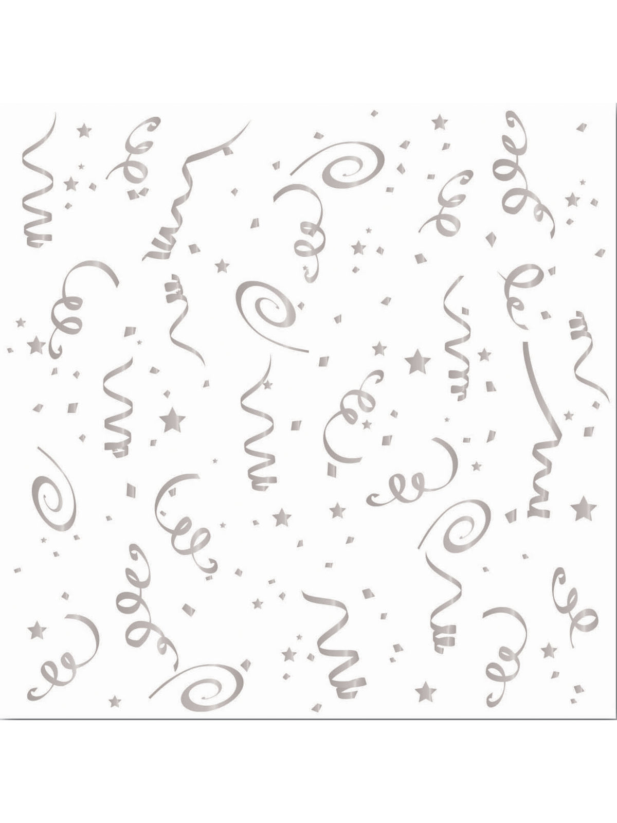 Rubies Generic Silver Confetti Napkins Lge. ( 16 Pack) Tablewear