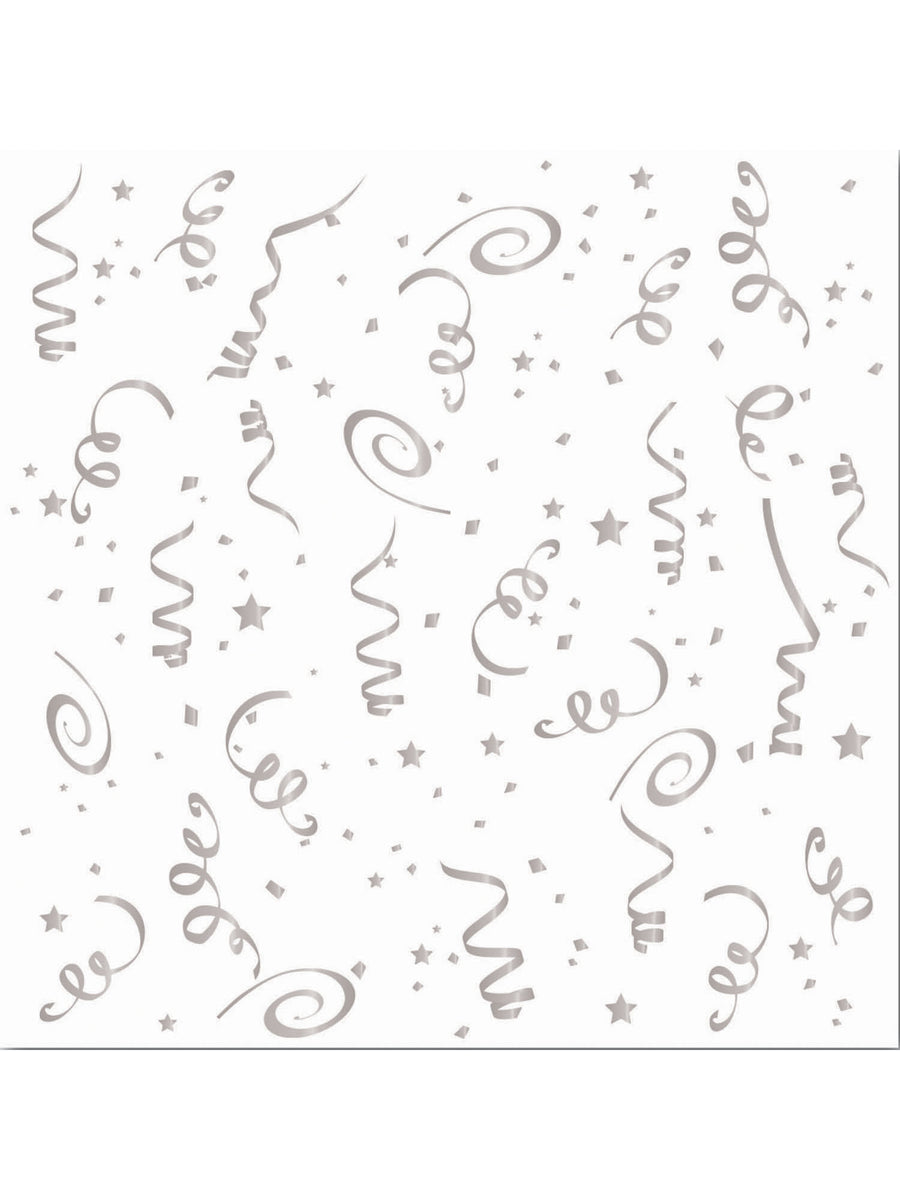 Rubies Generic Silver Confetti Napkins Lge. ( 16 Pack) Tablewear
