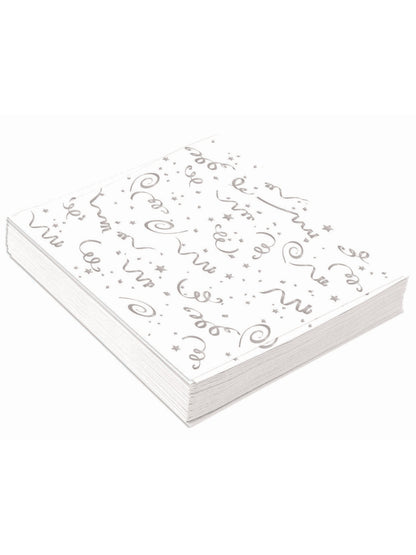 Rubies Generic Silver Confetti Napkins Lge. ( 16 Pack) Tablewear