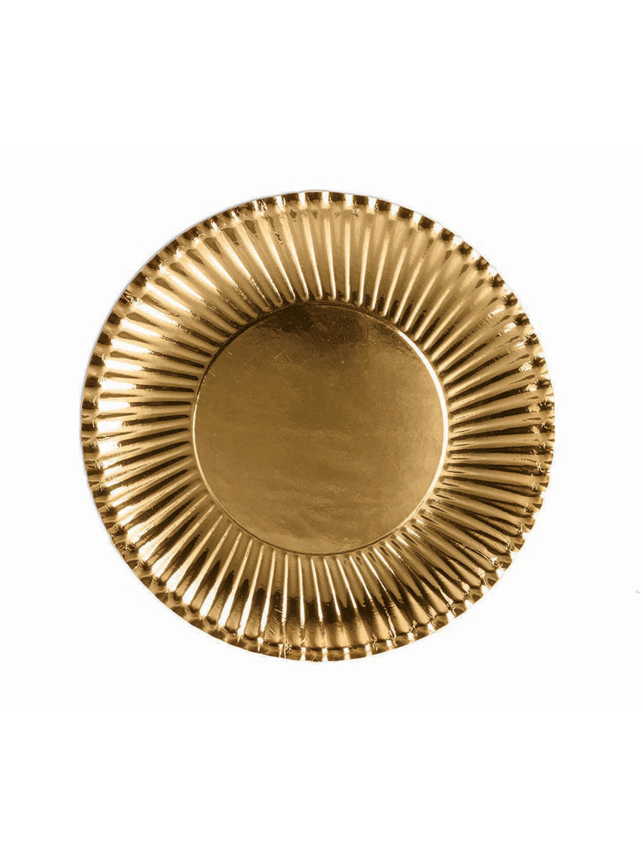 Goldene Rubies Pappteller 18 cm im 10er-Pack