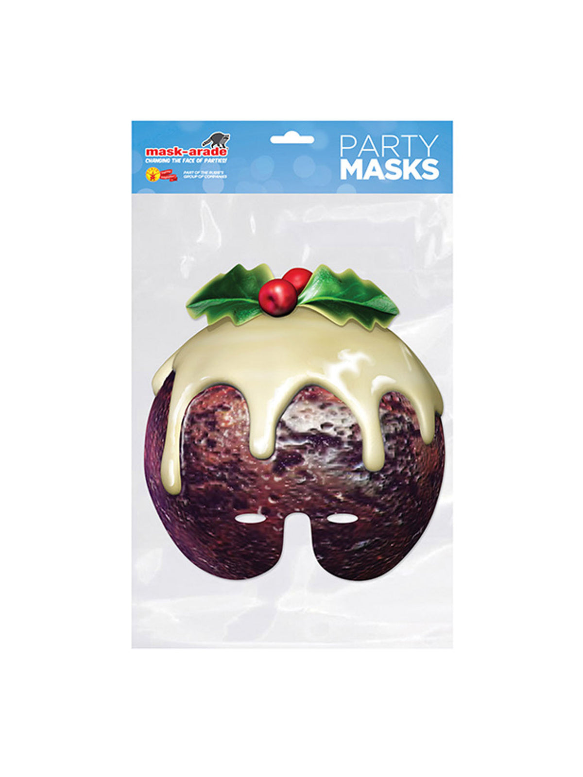 Rubies Christmas Pudding Charaktermaske aus Karton – Detailansicht