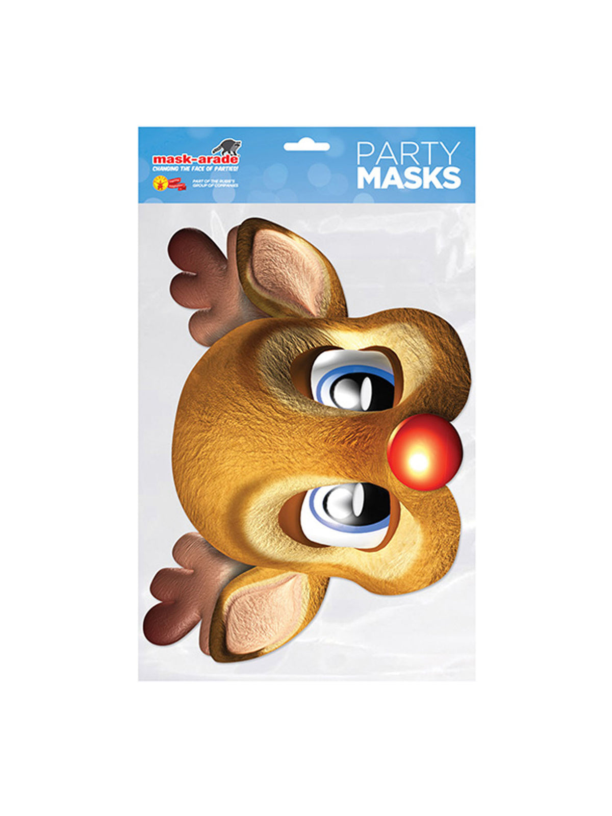 Rubies Rudolph Character Gesichtsmaske aus Karton – Produktansicht