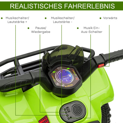 HOMCOM Kinderquad Elektro 6V Grün – für 18-36 Monate – Anwendungsansicht