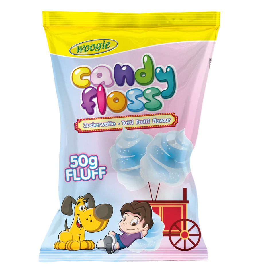 Woogie Zuckerwatte Tutti Frutti Geschmack 50 g – Produktansicht