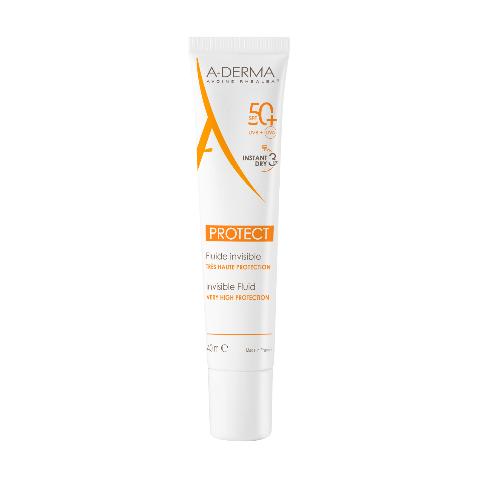 A-Derma A-Derma, Protect, Hoher UV-Schutz, Sonnenschutzfluid, SPF 50+, 40 ml Regular