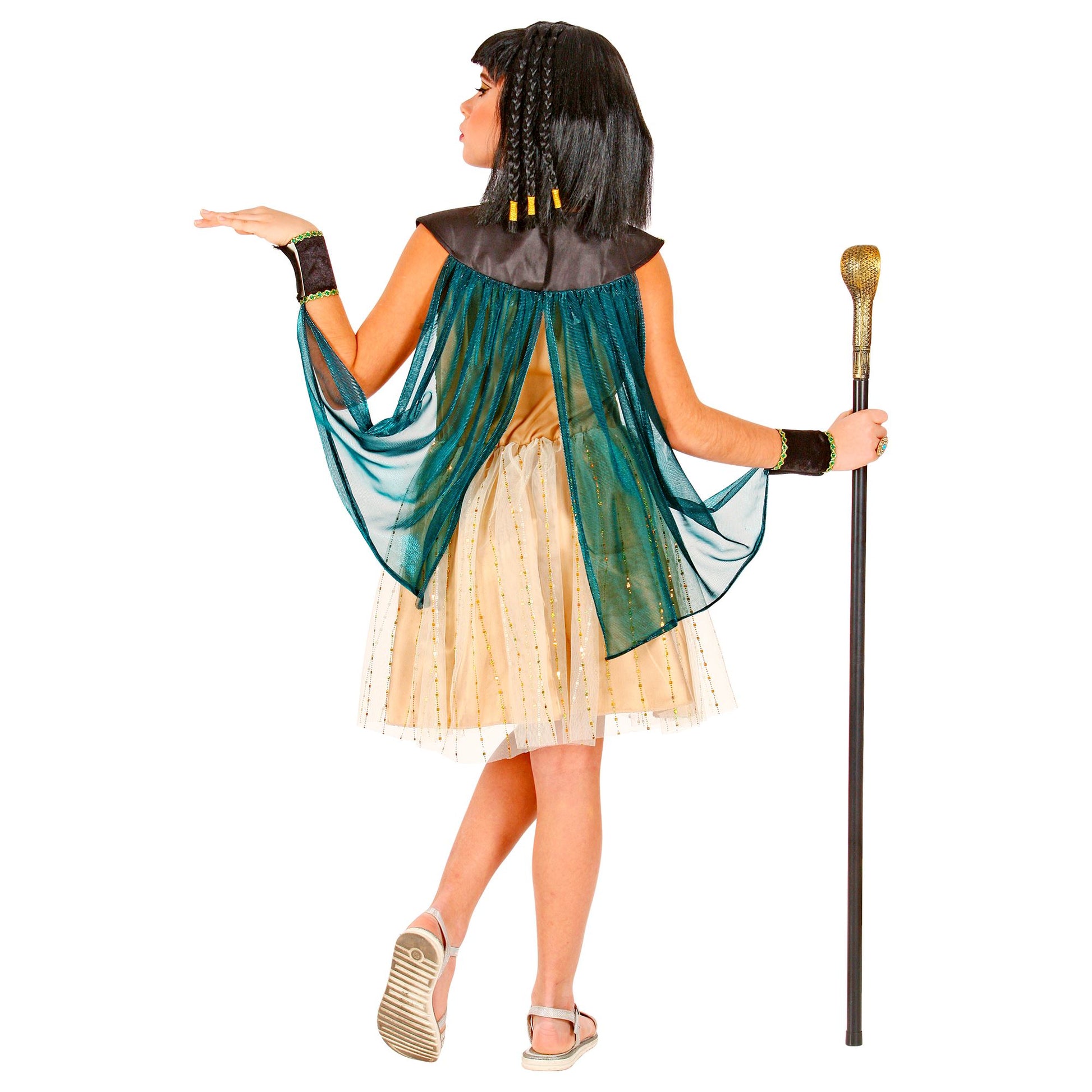 "ÄGYPTISCHE HERRSCHERIN" (Kleid mit Armstulpen und Umhang) – Ansicht 3