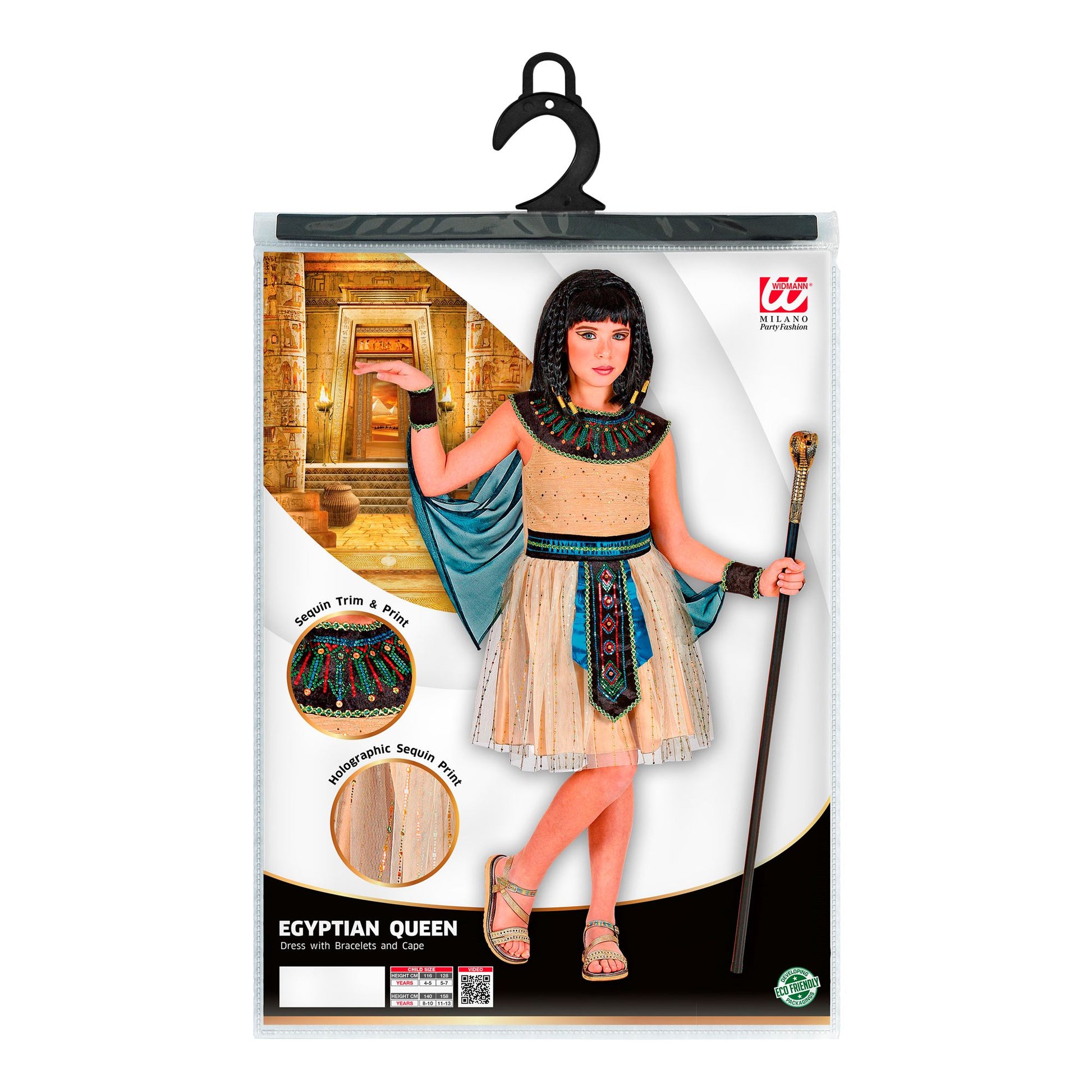 "ÄGYPTISCHE HERRSCHERIN" (Kleid mit Armstulpen und Umhang) – Ansicht 5