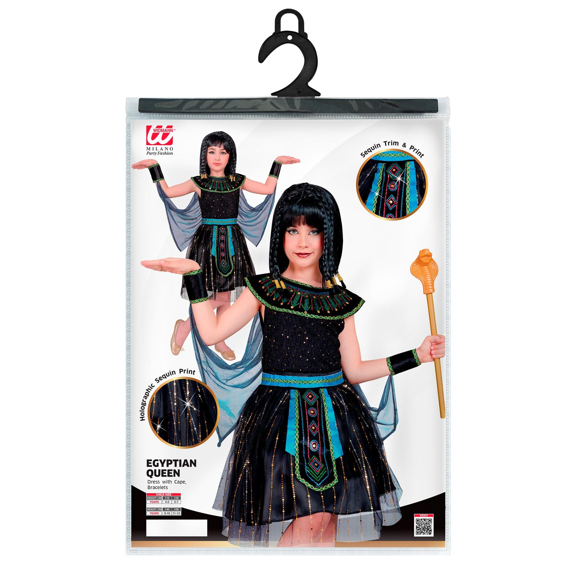 "ÄGYPTISCHE HERRSCHERIN" (Kleid mit Armstulpen und Umhang) – Ansicht 5