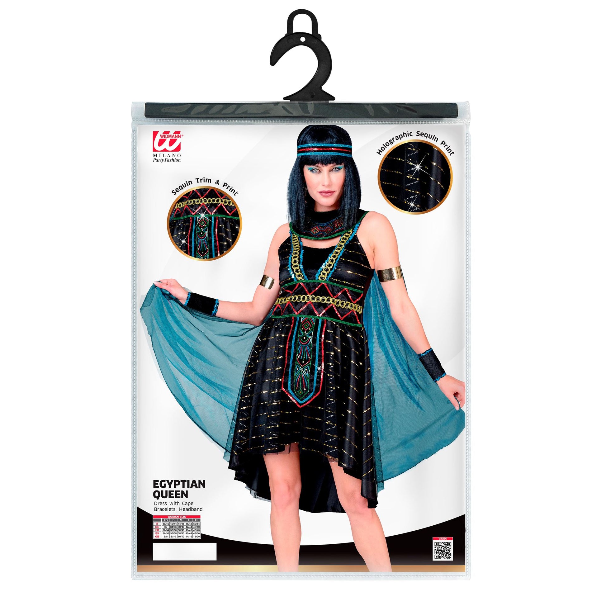 "ÄGYPTISCHE HERRSCHERIN" (Kleid mit Umhang, Armstulpen, Stirnband) – Ansicht 5