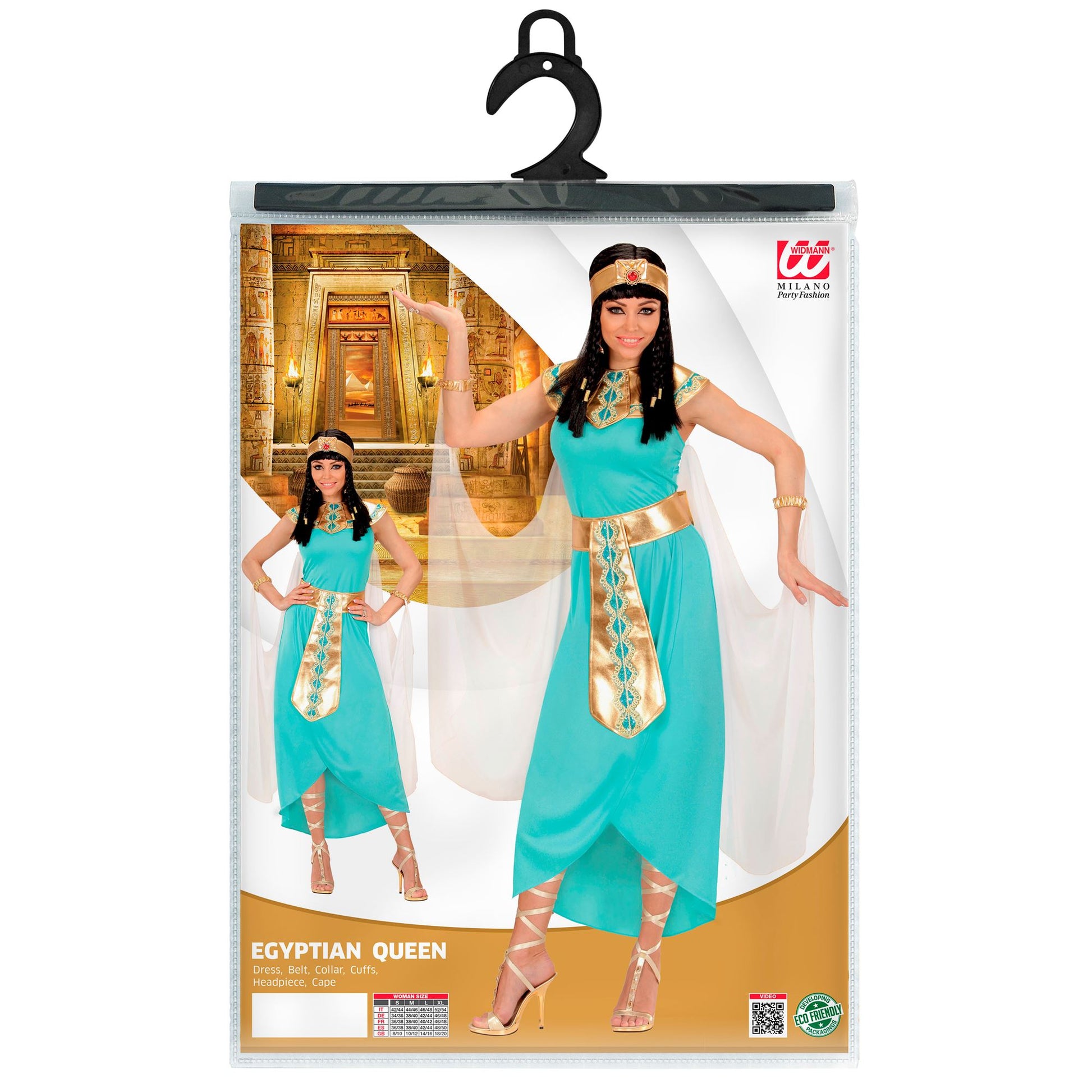 "ÄGYPTISCHE KÖNIGIN" (Kleid, Gürtel, Armbänder, Stirnband, Umhang) – Ansicht 4