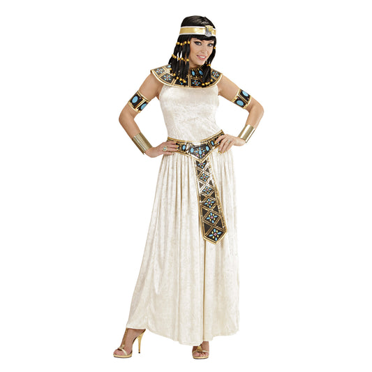 "ÄGYPTISCHE KÖNIGIN" (Kleid, Halsband, Gürtel, Armbänder) – Vorderansicht