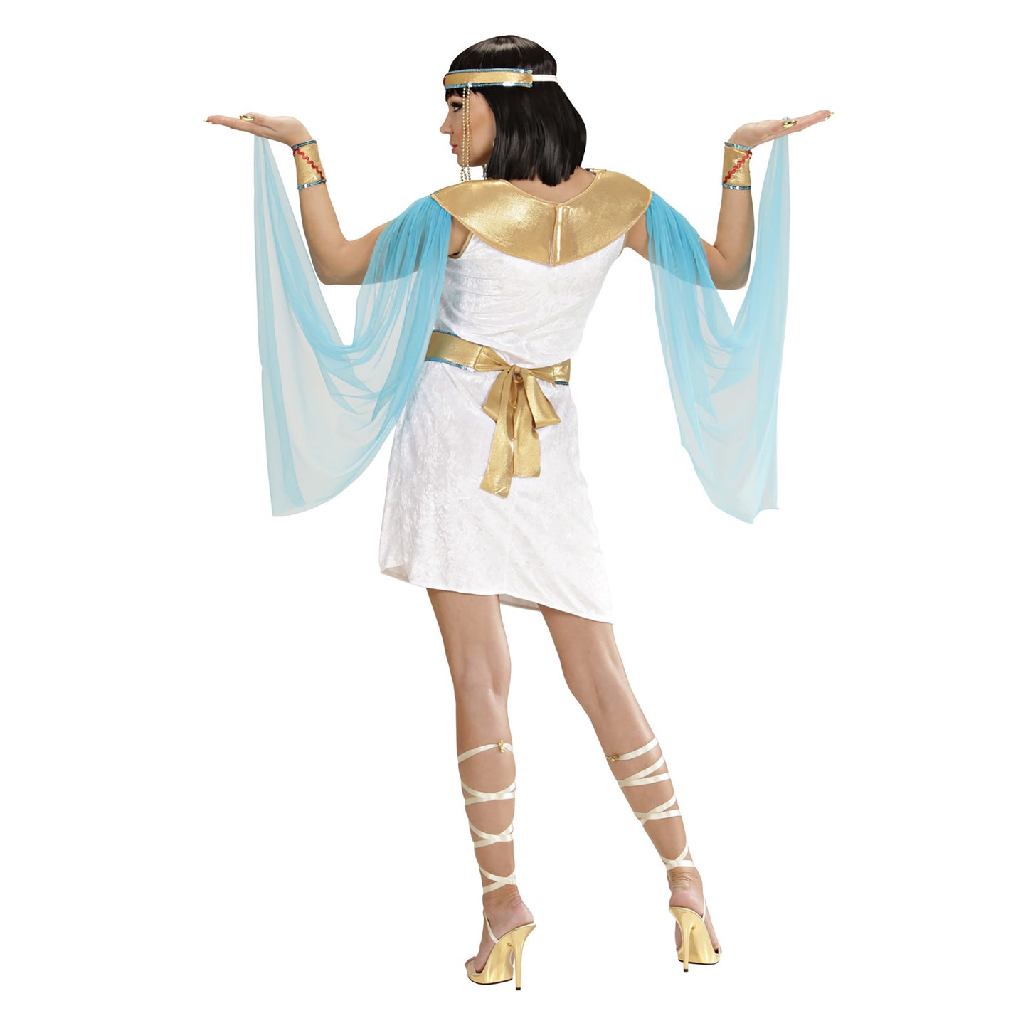 "ÄGYPTISCHE KÖNIGIN" (Kleid, Kragen mit Schleier, Gürtel, Armbänder, Stirnband mit Perlen" – Ansicht 4