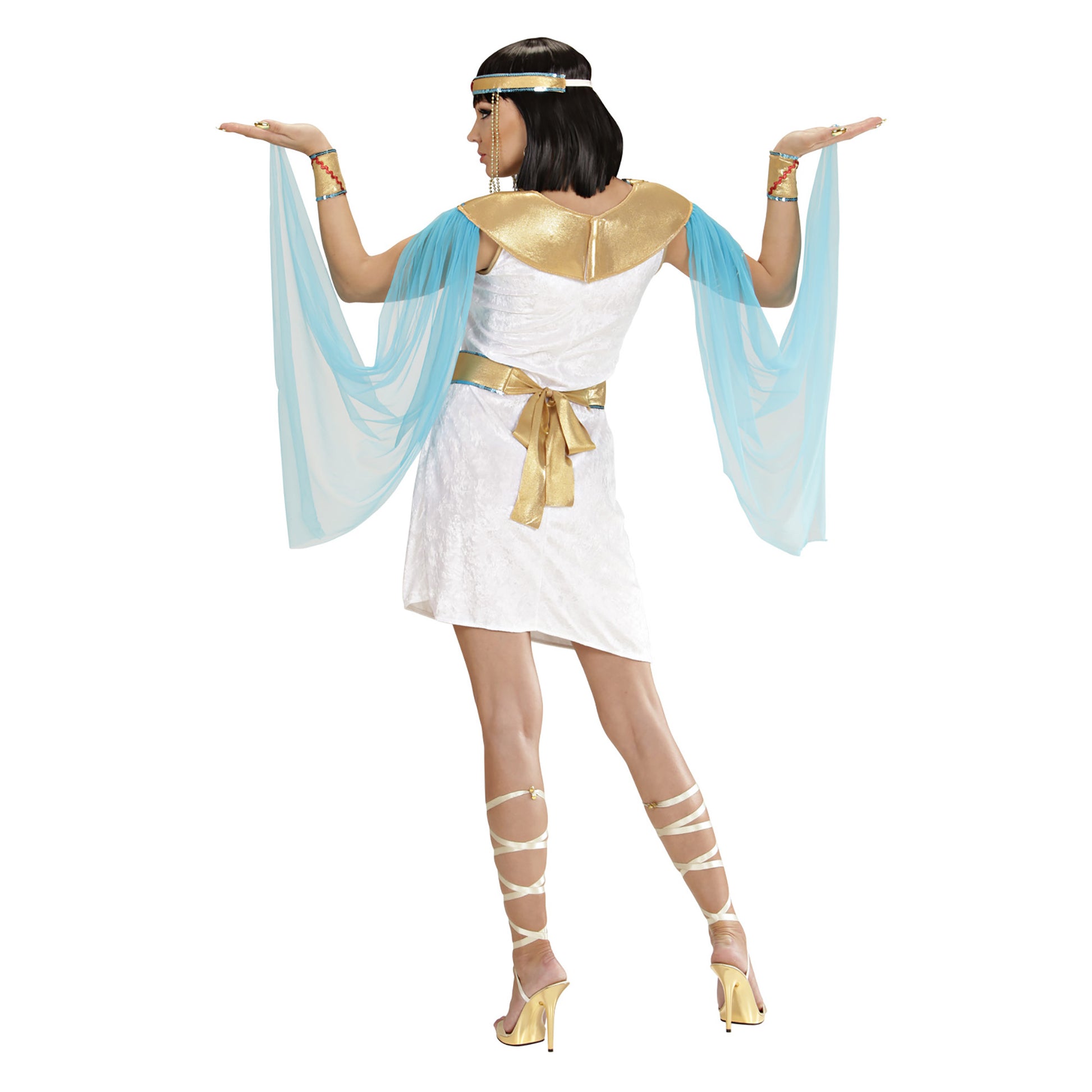 "ÄGYPTISCHE KÖNIGIN" (Kleid, Kragen mit Schleier, Gürtel, Armbänder, Stirnband mit Perlen" – Ansicht 4