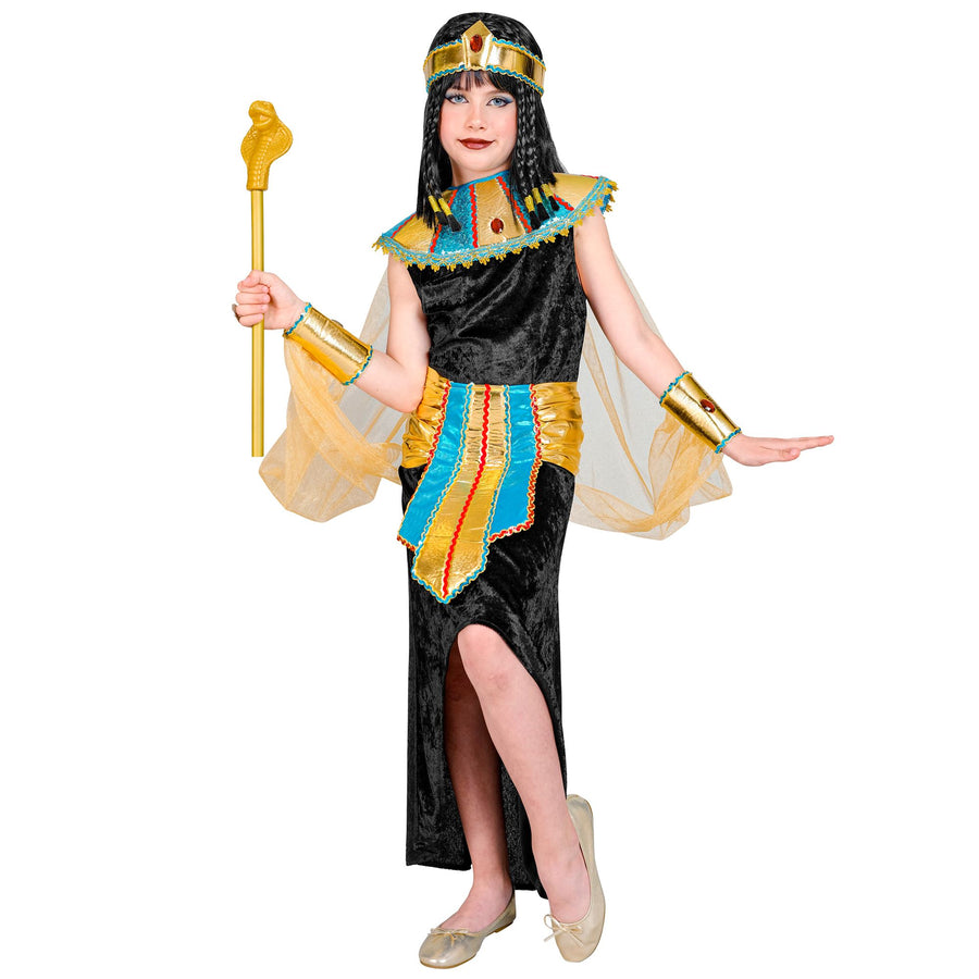 "ÄGYPTISCHE KÖNIGIN" (Kleid, Kragen mit Umhang & Armbändern, Gürtel, Stirnband) – Detailansicht