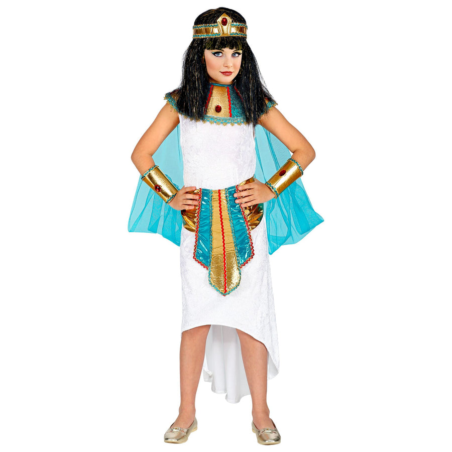 "ÄGYPTISCHE KÖNIGIN" (Kleid, Kragen mit Umhang & Armbändern, Gürtel, Stirnband) – Detailansicht