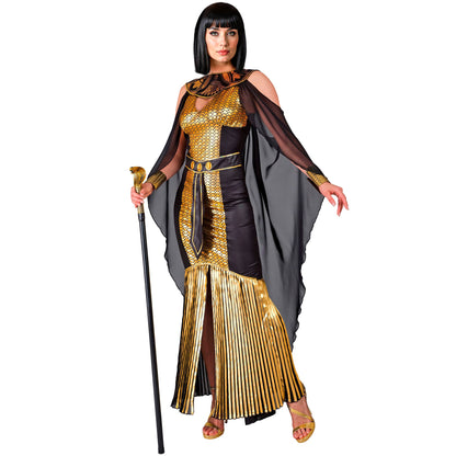 "ÄGYPTISCHE KÖNIGIN" (Kleid, Kragen mit Umhang, Gürtel) – Detailansicht