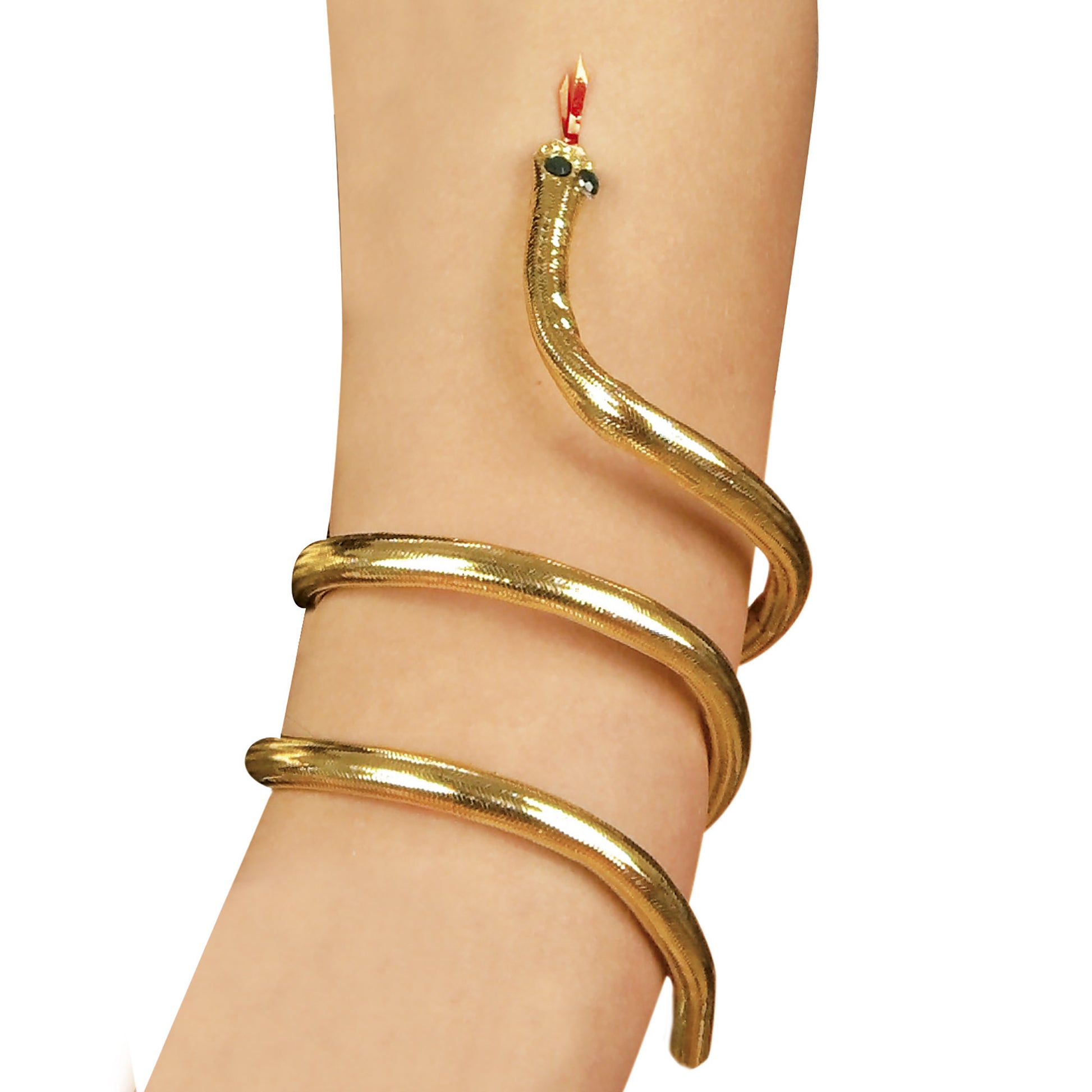 "ÄGYPTISCHES SCHLANGENARMBAND" modellierbar – Vorderansicht