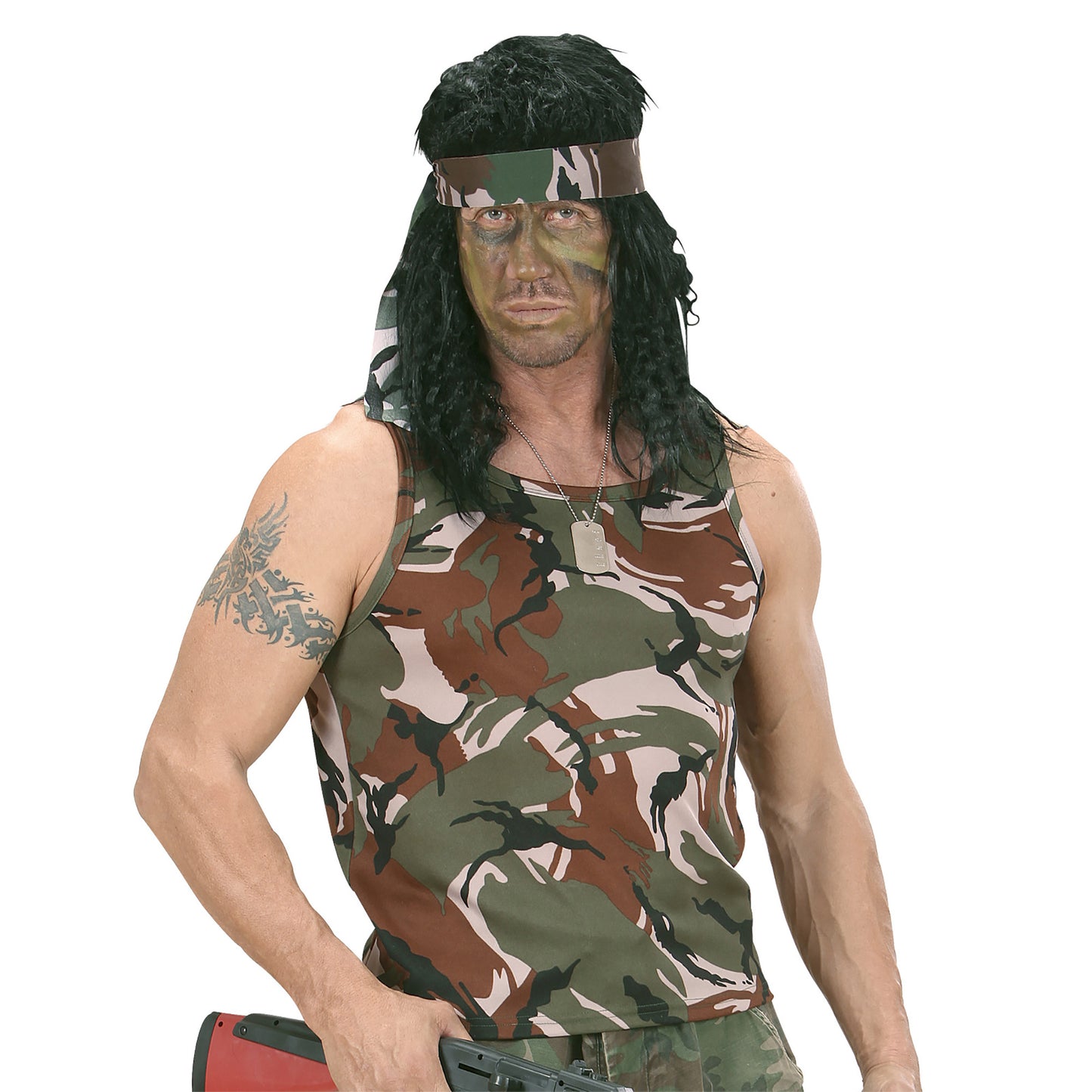 "ÄRMELLOSES CAMO SHIRT" – Vorderansicht