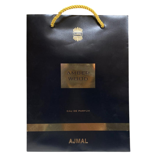 Ajmal Ajmal, Amber Wood, Einkaufen, Papp-Einkaufstasche, Papier, Schwarz Regular